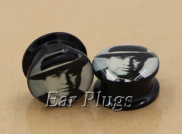 1 pair al capone image ear plug gauges tunnel acrylic screw flesh tunnel body piercing jewelry pap0707, Slivery;golden
1 pair al capone image ear plug gauges tunnel acrylic screw flesh tunnel body piercing jewelry pap0707, Slivery;golden