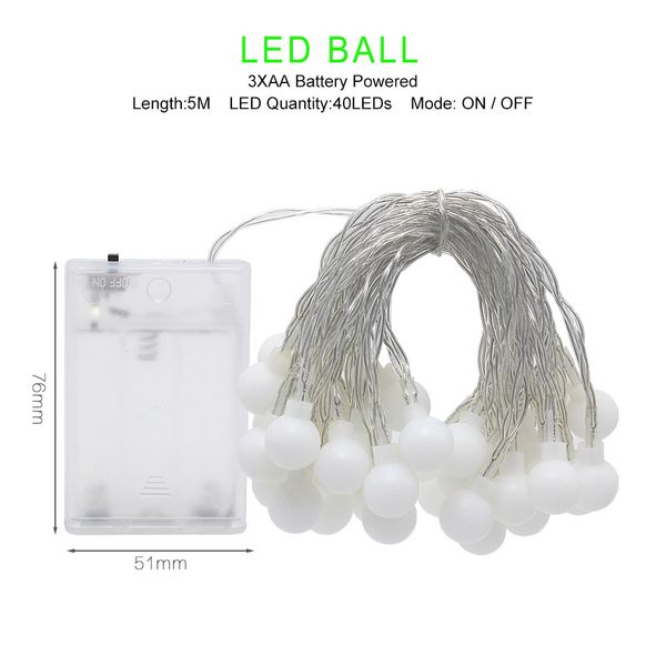 factory battery operated led ball string lights waterproof fairy garland 1.2/3/5m christmas tree wedding home garden indoor deco
factory battery operated led ball string lights waterproof fairy garland 1.2/3/5m christmas tree wedding home garden indoor deco