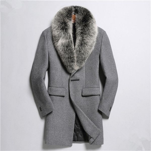 yolanfairy autumn winter jacket men qulity wool coat 100%real fur collar overcoat abrigo de lana hombre m2988 mf629, Black
yolanfairy autumn winter jacket men qulity wool coat 100%real fur collar overcoat abrigo de lana hombre m2988 mf629, Black