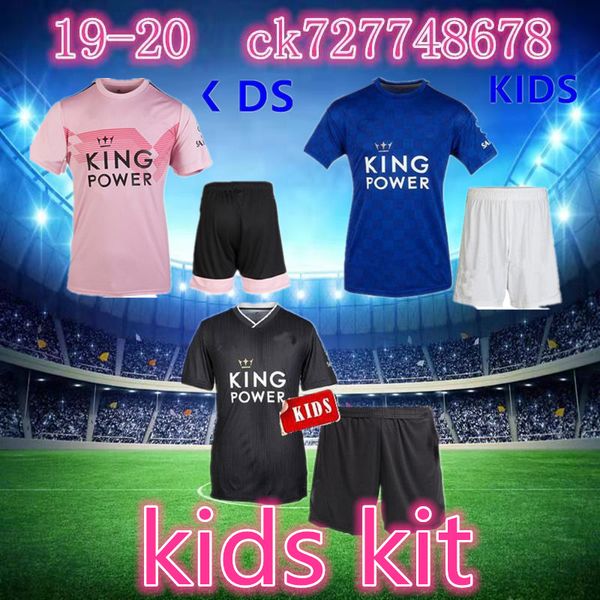 

kids kit 2019 2020 leicester soccer jersey 19 20 city vardy iheanacho maddison gray morgan maguire home away 3rd children football shirts, Black;yellow