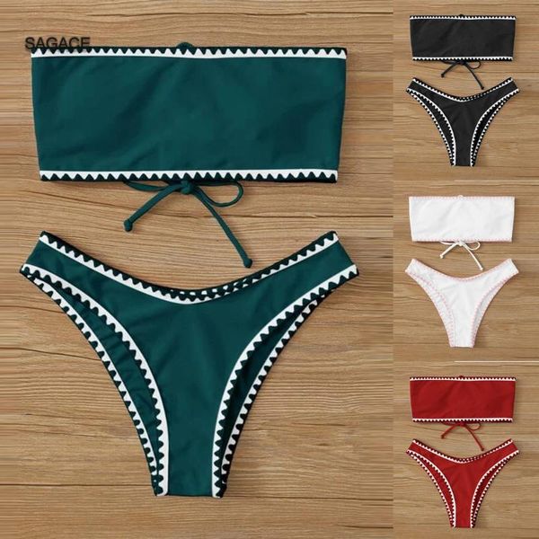 sagace 2pcs tube bikini set women summer 2020 split swimsuit retro bikini swimwear lady high waist beach biquini a522
sagace 2pcs tube bikini set women summer 2020 split swimsuit retro bikini swimwear lady high waist beach biquini a522