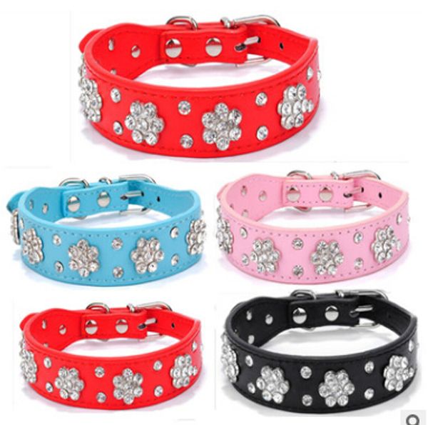 flowers pattern rhinestone bling dog collar hot selling fashion diamond pet necklace dog cat collars puppy teddy necklaces
flowers pattern rhinestone bling dog collar hot selling fashion diamond pet necklace dog cat collars puppy teddy necklaces