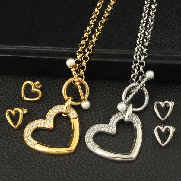 4 styles heart silver gold color necklace stud earrings stainless steel jewelry sets for women fashion sbjzbgcb
4 styles heart silver gold color necklace stud earrings stainless steel jewelry sets for women fashion sbjzbgcb