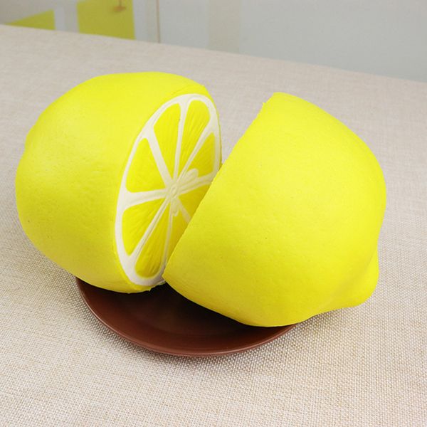 

pu simulation half a lemon squishy slow rebound decompression toy cute half lemon healing toy help office people relieve stress 11*9.6cm