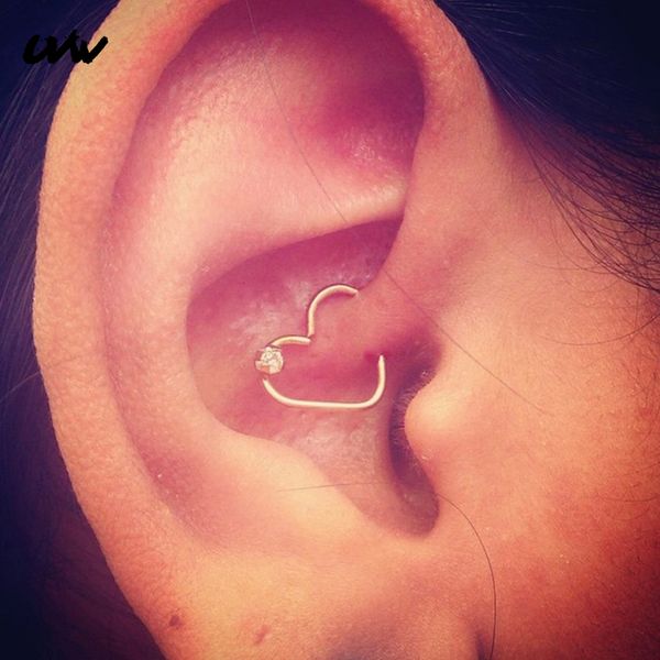 uvw378 1pc tiny 316l lovely cz crystal heart bendable earrings daith helix piercing tragus fashion piercing jewelry for women, Golden;silver
uvw378 1pc tiny 316l lovely cz crystal heart bendable earrings daith helix piercing tragus fashion piercing jewelry for women, Golden;silver