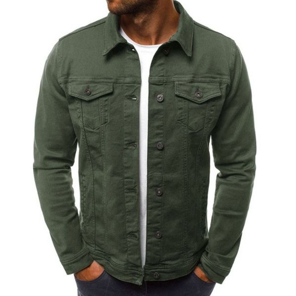 men denim slim jackets jackets solid long sleeve 2 front pockets coat for autumn tc21, Black;brown
men denim slim jackets jackets solid long sleeve 2 front pockets coat for autumn tc21, Black;brown