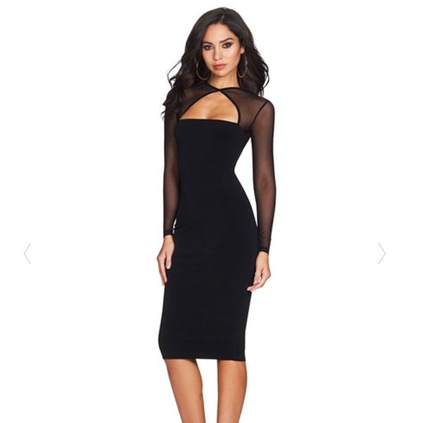 7728 fashion autumn black long-sleeved see-through gauze stitching down plush women dress, White;black
7728 fashion autumn black long-sleeved see-through gauze stitching down plush women dress, White;black
