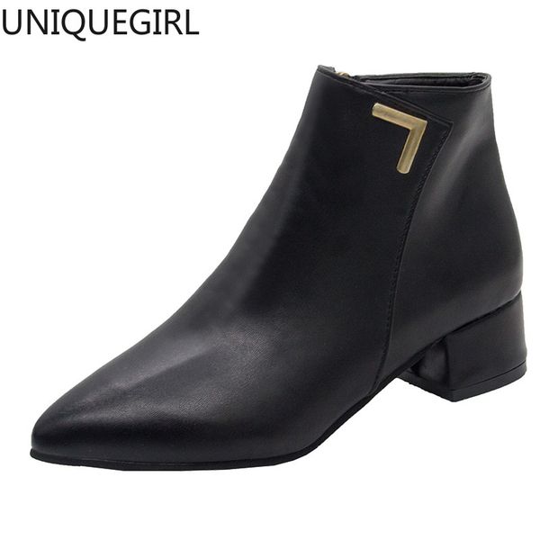 2019new womens short boots female pointed toe thick heel high heel ankle boots flock zipper single autumn size, Black
2019new womens short boots female pointed toe thick heel high heel ankle boots flock zipper single autumn size, Black