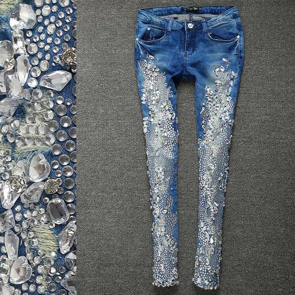 2020 autumn fashion rhinestones diamond skinny women denim jeans skinny slim stretch pencil jeans, Blue
2020 autumn fashion rhinestones diamond skinny women denim jeans skinny slim stretch pencil jeans, Blue