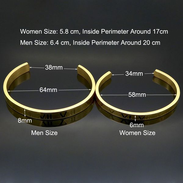 roman numerals open cuff titanium steel men's bangles and women's bracelets bangle 6mm and 8mm letters couple bracelets bangles, White
roman numerals open cuff titanium steel men's bangles and women's bracelets bangle 6mm and 8mm letters couple bracelets bangles, White
