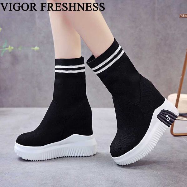 vigor freshness woman shoes ankle sock boots women 11cm heels shoes spring elastics boots autumn platform sneakers wy579, Black
vigor freshness woman shoes ankle sock boots women 11cm heels shoes spring elastics boots autumn platform sneakers wy579, Black