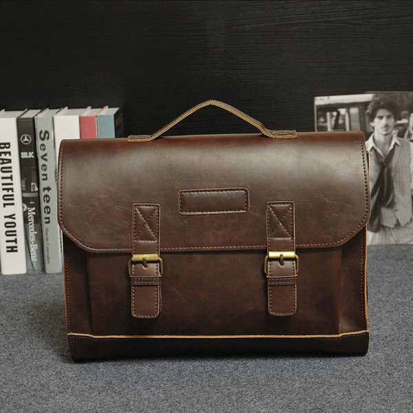 new crazy horse leather pu men's shoulder bag fashion men's handbag sewing thread cross section one shoulder business briefcase
new crazy horse leather pu men's shoulder bag fashion men's handbag sewing thread cross section one shoulder business briefcase