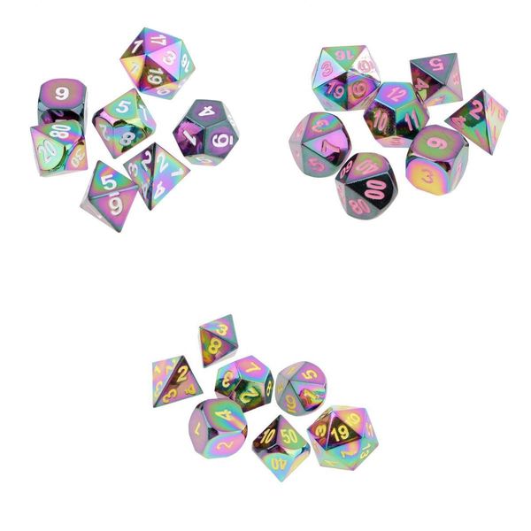 21 pieces opaque rainbow zinc alloy multi-sided dices for party bar table game props 1.6cm
21 pieces opaque rainbow zinc alloy multi-sided dices for party bar table game props 1.6cm