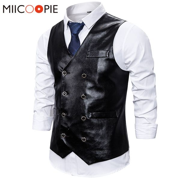 steampunk mens suit vest 2020 double breasted metallic glossy suit waistcoat male night club party disco dress vest gilet homme, Black;white
steampunk mens suit vest 2020 double breasted metallic glossy suit waistcoat male night club party disco dress vest gilet homme, Black;white