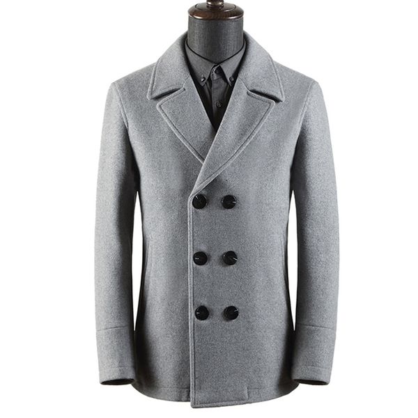 winter double breasted casual wear grey woolen coat long sleeve thick wool windbreaker men blend coat male plus size overcoat, Black
winter double breasted casual wear grey woolen coat long sleeve thick wool windbreaker men blend coat male plus size overcoat, Black