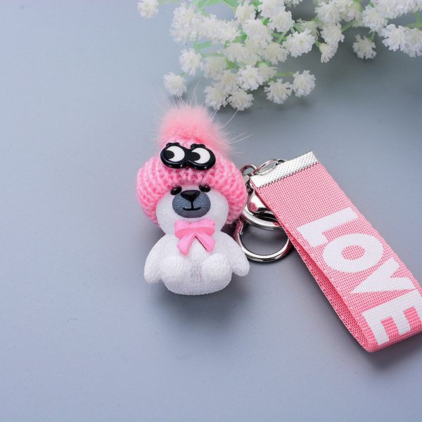 fashion cute teddy bear keychain eyes plush hats cartoon bear keychains for women men lover car key ring bag charm pendant, Silver
fashion cute teddy bear keychain eyes plush hats cartoon bear keychains for women men lover car key ring bag charm pendant, Silver