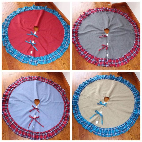 122cm new plaid tree skirt christmas decoration double folder edge burlap xmas decoration mat diameter 4colors fa2005
122cm new plaid tree skirt christmas decoration double folder edge burlap xmas decoration mat diameter 4colors fa2005