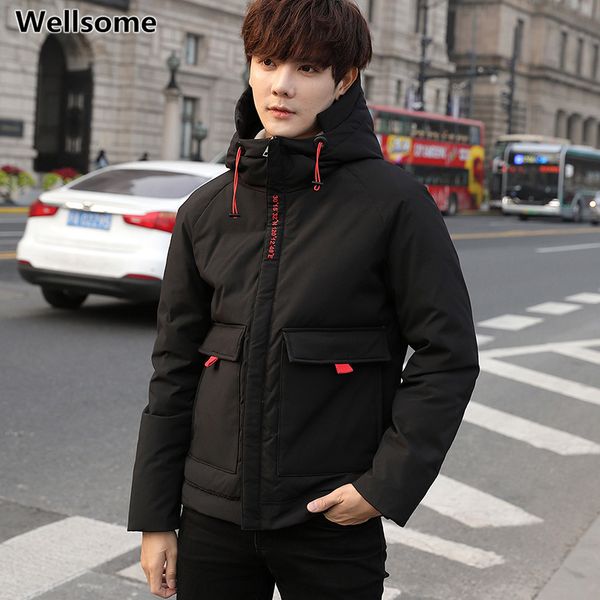 2019 winter mens hooded jackets cotton-padded outerwear windbreakers parkas thick warm solid color men's coat men parka jacket, Black
2019 winter mens hooded jackets cotton-padded outerwear windbreakers parkas thick warm solid color men's coat men parka jacket, Black