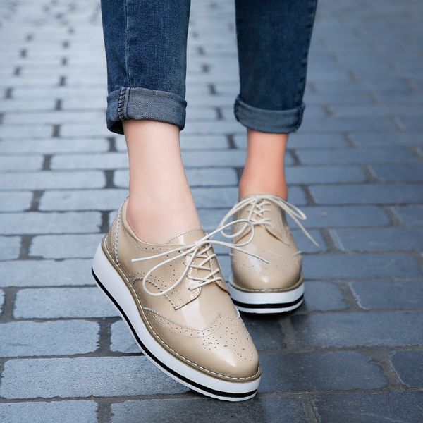 aardimi classic genuine leather women oxfords shoes woman platform footwear for women lace up height increasing female creepers, Black
aardimi classic genuine leather women oxfords shoes woman platform footwear for women lace up height increasing female creepers, Black