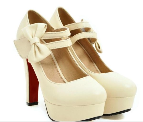 2019 women's shoes in spring and autumn with new style high heel coarse heel round head bowknot waterproof table@290, Black
2019 women's shoes in spring and autumn with new style high heel coarse heel round head bowknot waterproof table@290, Black