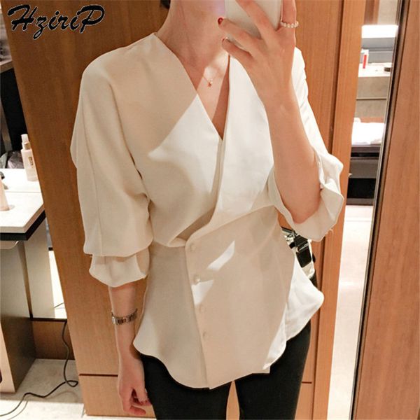 hzirip sweet korea 2019 summer loose casual solid cross female office ladies long sleeves v-neck fresh fashion white shirts
hzirip sweet korea 2019 summer loose casual solid cross female office ladies long sleeves v-neck fresh fashion white shirts