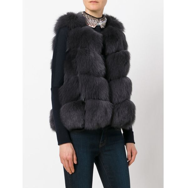 cp fur trim artificial fur coats women fashion covered button vests women casual pachwork coats female ladies cp77, Black
cp fur trim artificial fur coats women fashion covered button vests women casual pachwork coats female ladies cp77, Black