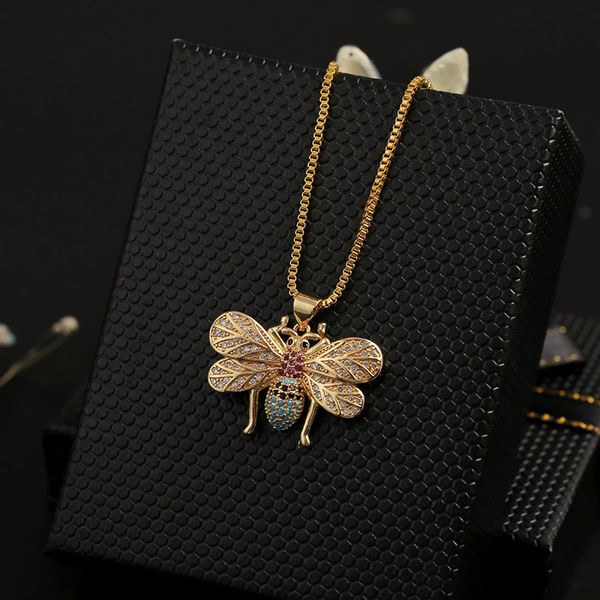 women's fashion cute insect bee necklaces & pendants ladies trendy multicolor cubic zirconia gold copper chain necklace jewelry, Silver
women's fashion cute insect bee necklaces & pendants ladies trendy multicolor cubic zirconia gold copper chain necklace jewelry, Silver