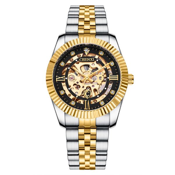 chenxi gold silver wristwatch mechanical automatic stainless steel strap folding buckle automatic movement christmas birthday gift, Slivery;brown
chenxi gold silver wristwatch mechanical automatic stainless steel strap folding buckle automatic movement christmas birthday gift, Slivery;brown