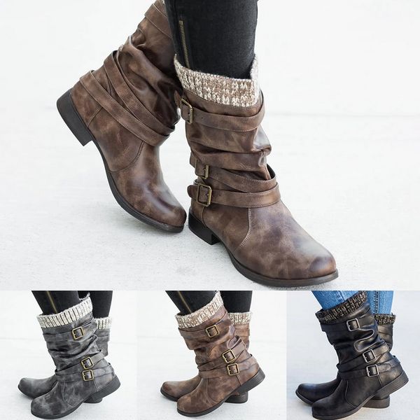 shujin women snow boots shoes female winter mid-calf knitting leather keep warm boots women botas mujer fashion ladies footwear, Black
shujin women snow boots shoes female winter mid-calf knitting leather keep warm boots women botas mujer fashion ladies footwear, Black