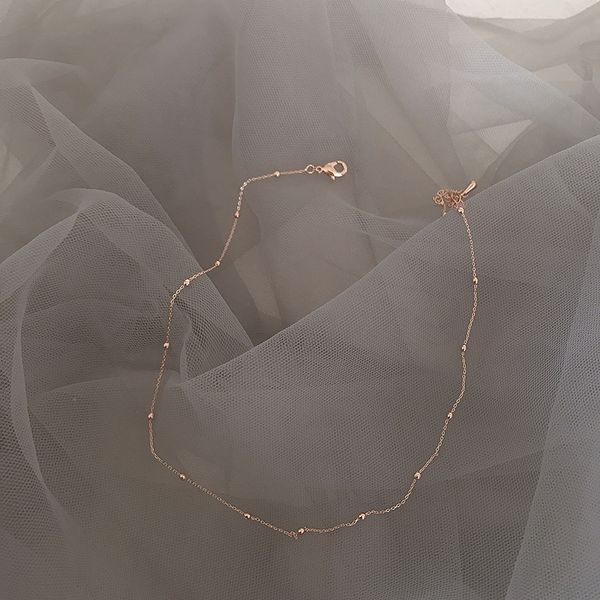 choker girls thin necklace collar japan and south korea slim retro spaced beads short necklace clavicle chain, Silver
choker girls thin necklace collar japan and south korea slim retro spaced beads short necklace clavicle chain, Silver