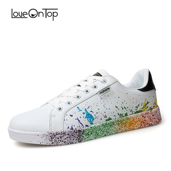 loveon2019 spring autumn fashion breathable men's casual shoes pu leather lace-up man flat shoes graffiti classic sale, Black
loveon2019 spring autumn fashion breathable men's casual shoes pu leather lace-up man flat shoes graffiti classic sale, Black