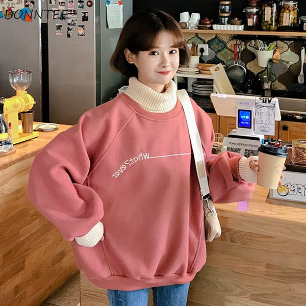 hoodies women solid thicker plus velvet false two-piece turtleneck letter embroidered loose womens hoodie all-match leisure chic, Black
hoodies women solid thicker plus velvet false two-piece turtleneck letter embroidered loose womens hoodie all-match leisure chic, Black