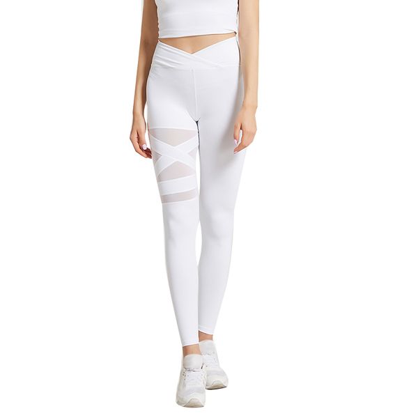 yoga outfits women's mesh stitching pants high waist tummy leggings running sports fitness trousers, White;red
yoga outfits women's mesh stitching pants high waist tummy leggings running sports fitness trousers, White;red