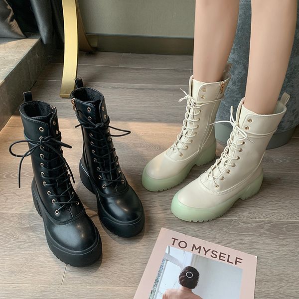 brand women's shoes rubber boots round toe booties woman 2019 low heel lace up boots-women fashion rain rock mid calf mid-calf, Black
brand women's shoes rubber boots round toe booties woman 2019 low heel lace up boots-women fashion rain rock mid calf mid-calf, Black