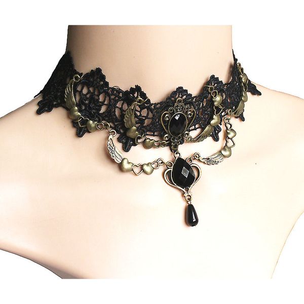 new collares gothic chokers crystal black lace neck choker necklace vintage victorian women chocker steampunk jewelry, Silver
new collares gothic chokers crystal black lace neck choker necklace vintage victorian women chocker steampunk jewelry, Silver
