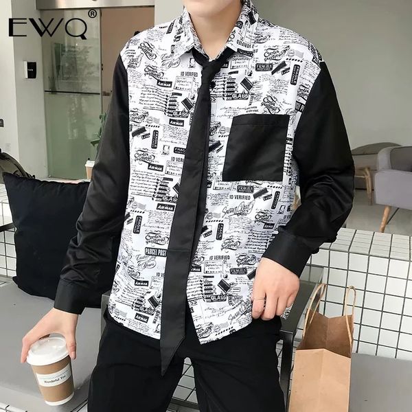 ewq / newspaper printing shirt for male long sleeve 2019 autumn tide casual personality tide men's clothing 19h-a250, White;black
ewq / newspaper printing shirt for male long sleeve 2019 autumn tide casual personality tide men's clothing 19h-a250, White;black