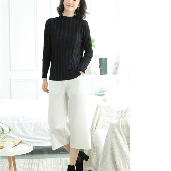 2020 women spring autumn long sleeve striped sweaters elegant half turtleneck pullovers casual thin wool knitted top, White;black
2020 women spring autumn long sleeve striped sweaters elegant half turtleneck pullovers casual thin wool knitted top, White;black