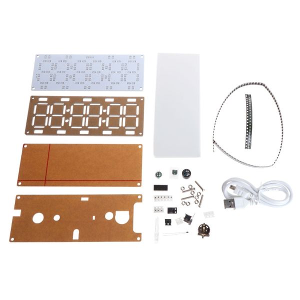 diy large screen 6 digit two-color led clock kit touch control w temp/date/week 649e
diy large screen 6 digit two-color led clock kit touch control w temp/date/week 649e