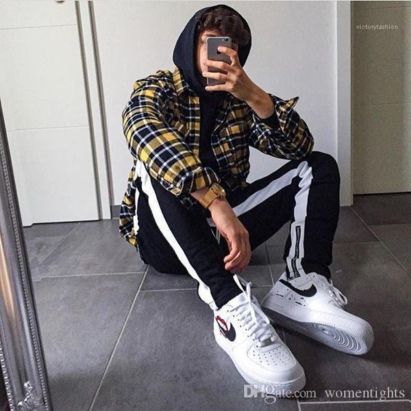 брюки мода шнурок узкие мужские брюки карандаш повседневные мужские беговые брюки мужская одежда обшитая панелями мужской дизайнер, Black 
брюки мода шнурок узкие мужские брюки карандаш повседневные мужские беговые брюки мужская одежда обшитая панелями мужской дизайнер, Black