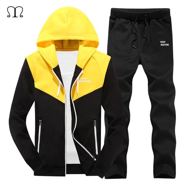 2019 new men sets fashion autumn spring sporting suit sweatshirt +sweatpants mens clothing 2 pieces sets slim tracksuit usa size, Gray
2019 new men sets fashion autumn spring sporting suit sweatshirt +sweatpants mens clothing 2 pieces sets slim tracksuit usa size, Gray