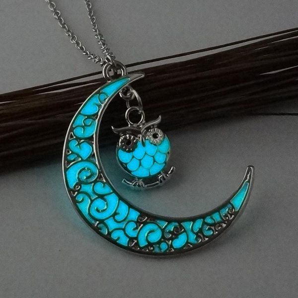 cute owl glowing stone pendant necklaces crescent moon glow in the dark necklace for women jewelry animal luminous necklace gift, Silver
cute owl glowing stone pendant necklaces crescent moon glow in the dark necklace for women jewelry animal luminous necklace gift, Silver