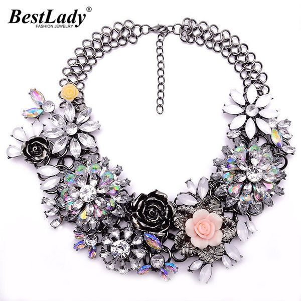 lady fashion luxury crystal flower clear za big brand party jewelry statement shourouk chain choker collar necklace b124, Silver
lady fashion luxury crystal flower clear za big brand party jewelry statement shourouk chain choker collar necklace b124, Silver