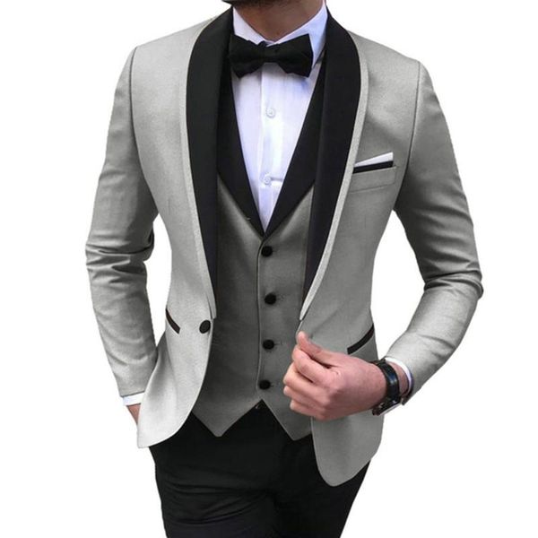 tuxedos prom suit blazer & pants & vest for wedding shawl lapel black sliver mens suits 3 pieces party costume slim fit suits, White;black
tuxedos prom suit blazer & pants & vest for wedding shawl lapel black sliver mens suits 3 pieces party costume slim fit suits, White;black