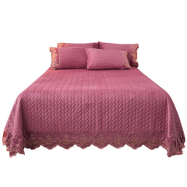 new bedding 3pcs cotton crystal fleece lace sheet pillowcase thickened warm quilted four seasons cover blanket foldable blanket
new bedding 3pcs cotton crystal fleece lace sheet pillowcase thickened warm quilted four seasons cover blanket foldable blanket