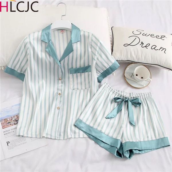 ladies striped sleepwear 2 pieces set pyjama satin silk pajamas sets soft sweet cute nightwear gifts home clothing 2019, Black;red
ladies striped sleepwear 2 pieces set pyjama satin silk pajamas sets soft sweet cute nightwear gifts home clothing 2019, Black;red