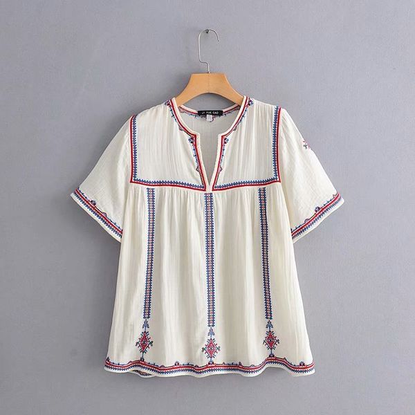 2020 women vintage v neck short sleeve position embroidery casual shirt blouse female retro femininas blusas chic ls3970, White
2020 women vintage v neck short sleeve position embroidery casual shirt blouse female retro femininas blusas chic ls3970, White
