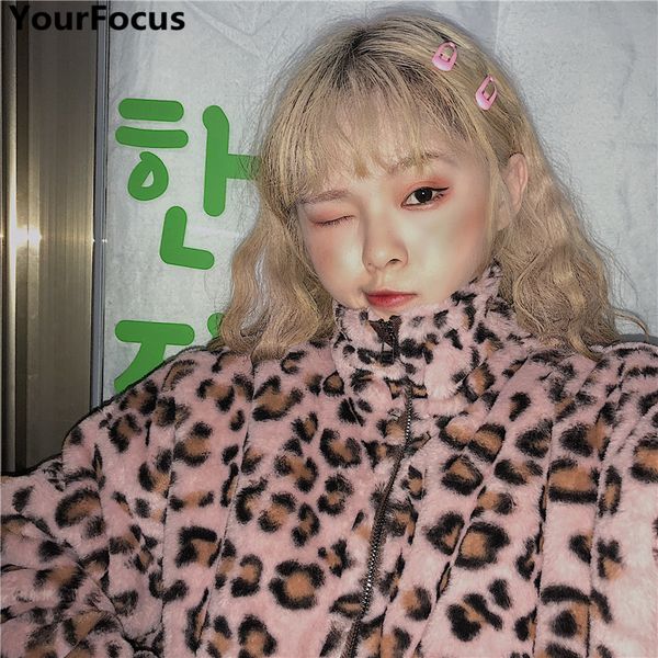 harajuku vintage winter warm kawaii cute pink leopard pattern zipper thick women plush winter coat yq-926, Black
harajuku vintage winter warm kawaii cute pink leopard pattern zipper thick women plush winter coat yq-926, Black
