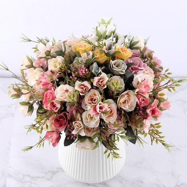 fake roses artificial flowers bouquet hydrangea gypsophila leaf accessories for christmas home wedding decoration
fake roses artificial flowers bouquet hydrangea gypsophila leaf accessories for christmas home wedding decoration