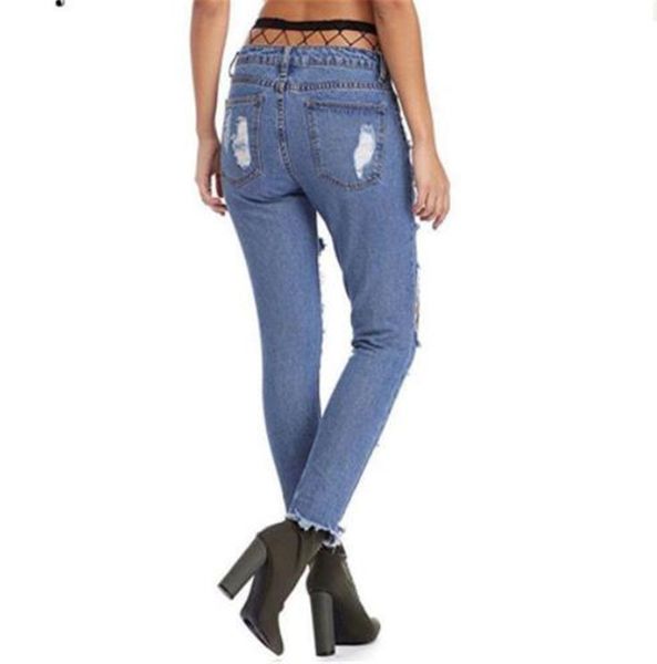 new slim women designer jeans with net socks hole casual skinny straight pants fashion womens jeans, Blue
new slim women designer jeans with net socks hole casual skinny straight pants fashion womens jeans, Blue