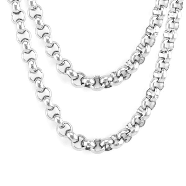 real stainless steel long necklace for men lobster hiphop big round rolo chain 10mm rolo thick o chain necklace choker, Silver
real stainless steel long necklace for men lobster hiphop big round rolo chain 10mm rolo thick o chain necklace choker, Silver
